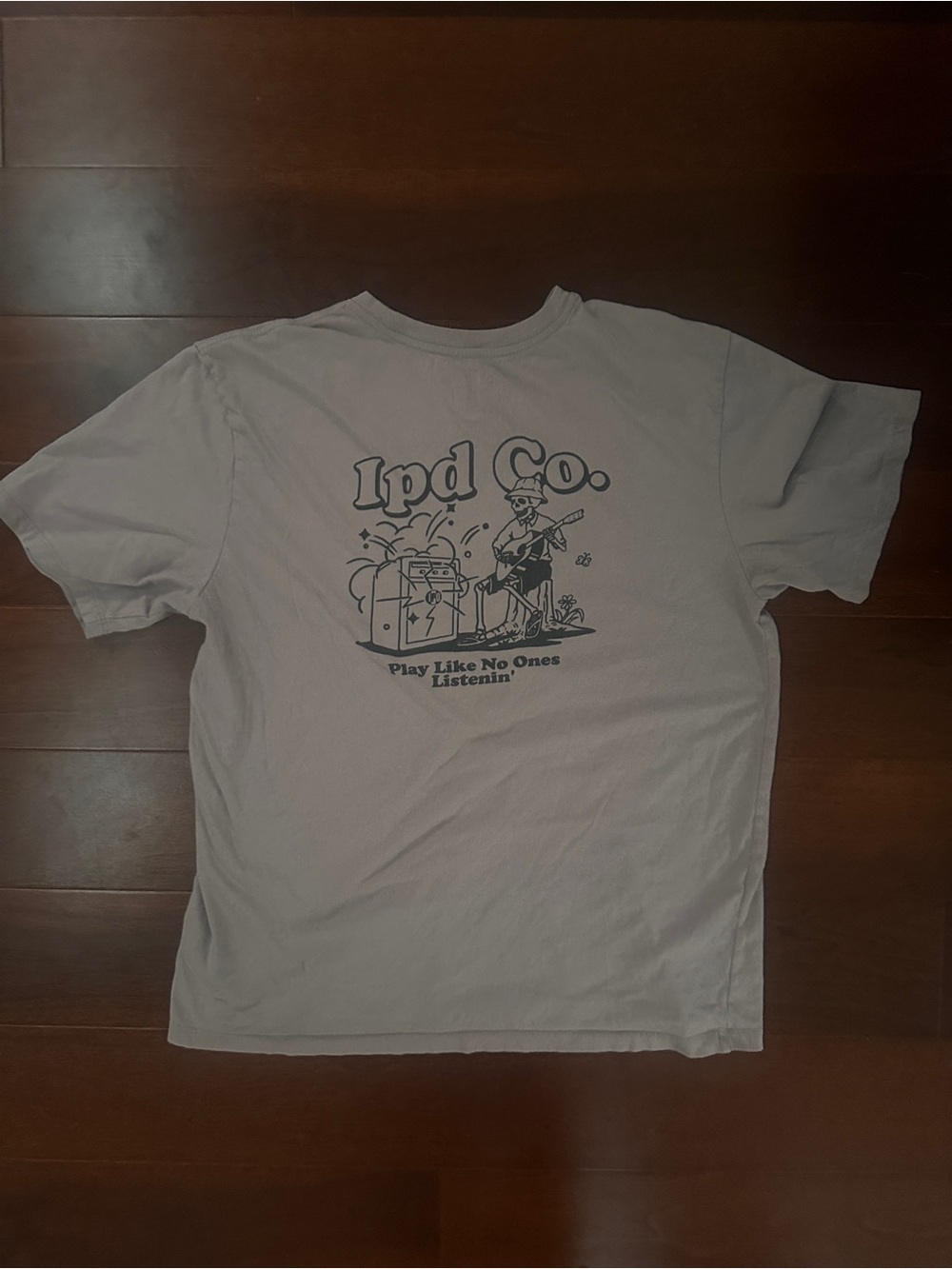 Minimal Chest Logo Crewneck T-Shirt in Light Gray - Picture 5 of 5